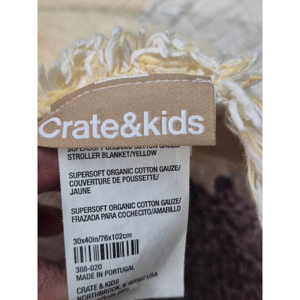 Crate & kids organic cotton muslin stroller blanket